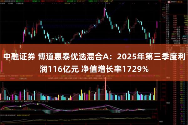 中融证券 博道惠泰优选混合A:2025年第三季度利润116亿元 净值增长率1729%
